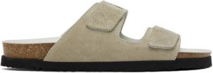 Palm Angels Beige Double Strap Sandals
