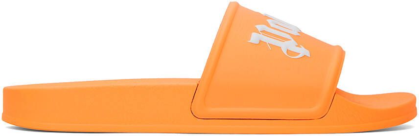 Palm Angels Orange Printed Slides - Picture 5