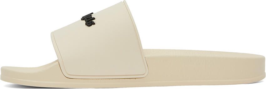 Palm Angels Beige New Logo Slides - Picture 3