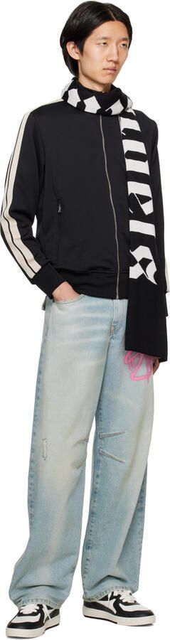 Palm Angels Black & White University Sneakers - Picture 4