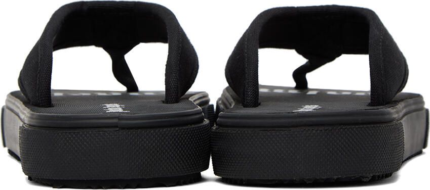 Palm Angels Black Logo Flip Flops