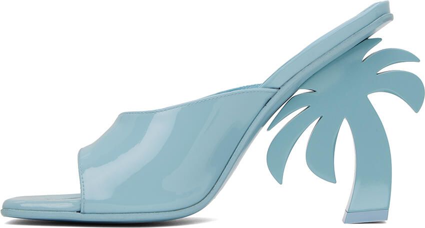 Palm Angels Blue Palm Mules - Picture 3