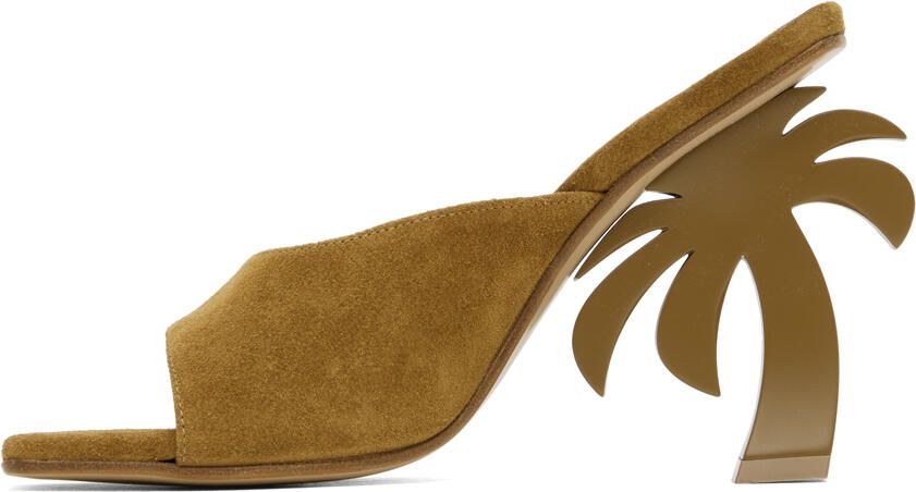 Palm Angels Brown Palm Mules - Picture 2