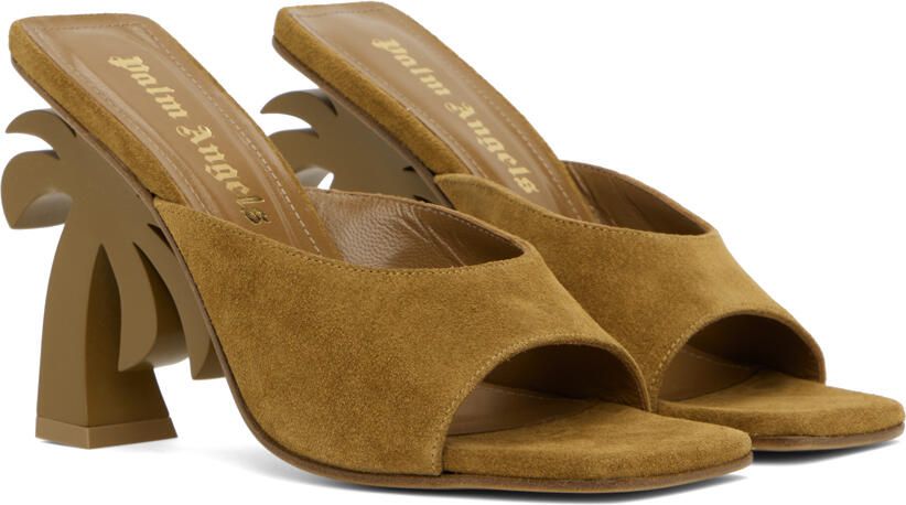 Palm Angels Brown Palm Mules - Picture 3