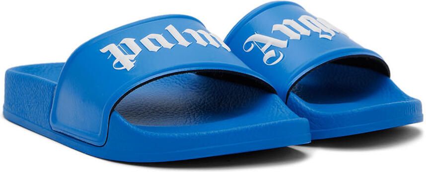 Palm Angels Kids Blue Pool Slides - Picture 2