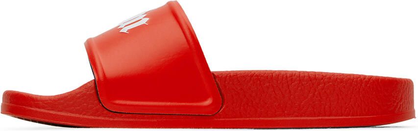 Palm Angels Kids Red Pool Big Kids Slides - Picture 4