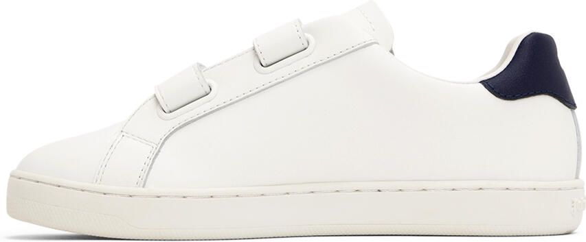 Palm Angels Kids White & Navy Palm One Strap Sneakers - Picture 3