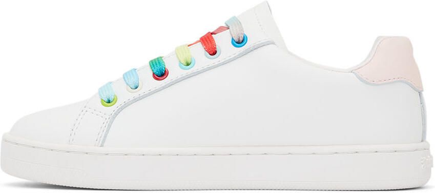 Palm Angels Kids White & Pink Palm 1 Sneakers - Picture 3