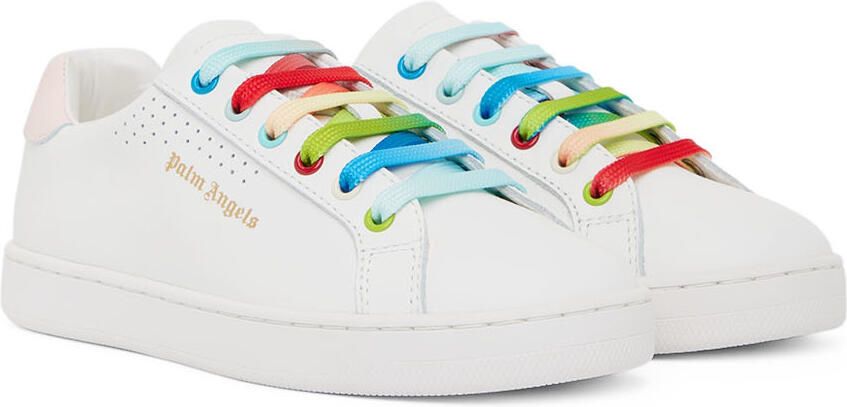 Palm Angels Kids White & Pink Palm 1 Sneakers - Picture 2