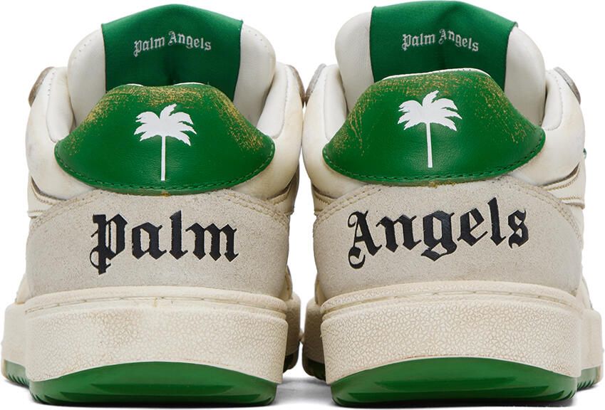 Palm Angels Off-White & Green University Sneakers