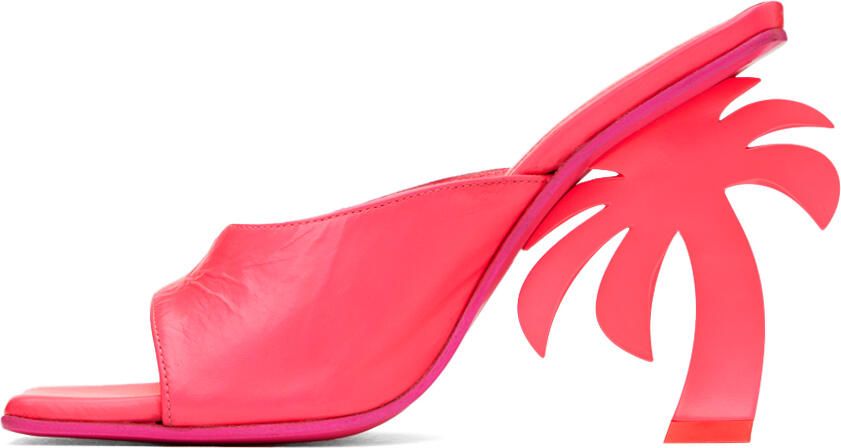 Palm Angels Pink Mule Palm Heels - Picture 3