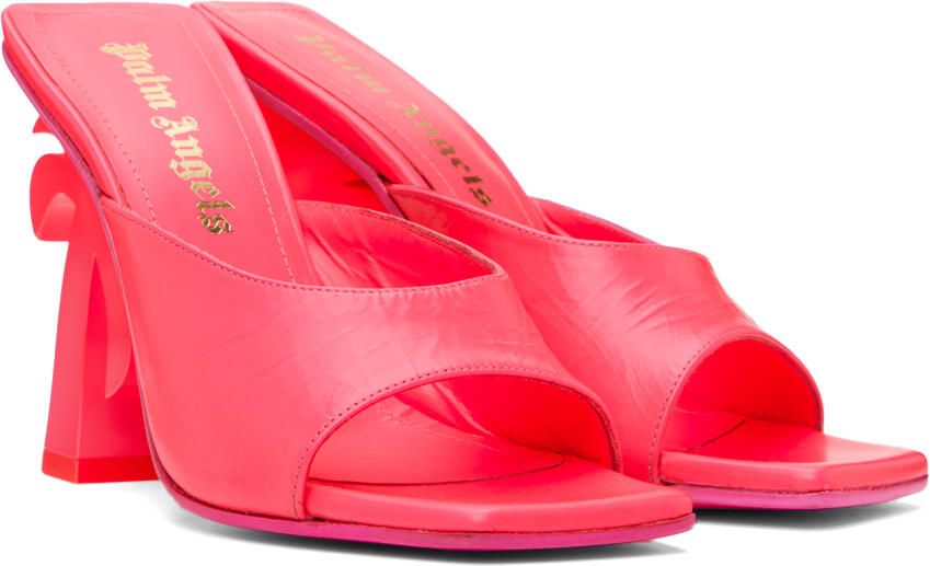 Palm Angels Pink Mule Palm Heels - Picture 2