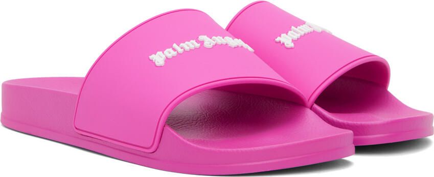 Palm Angels Pink New Logo Pool Slides - Picture 2
