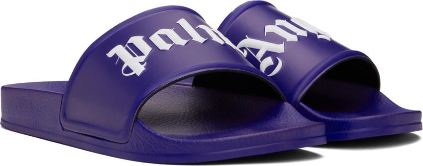 Palm Angels logo print slides Purple - Picture 2