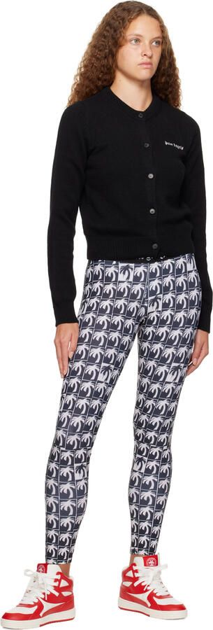 Palm Angels Red & White University Mid Sneakers - Picture 4