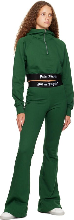 Palm Angels White & Green Palm One Sneakers - Picture 4