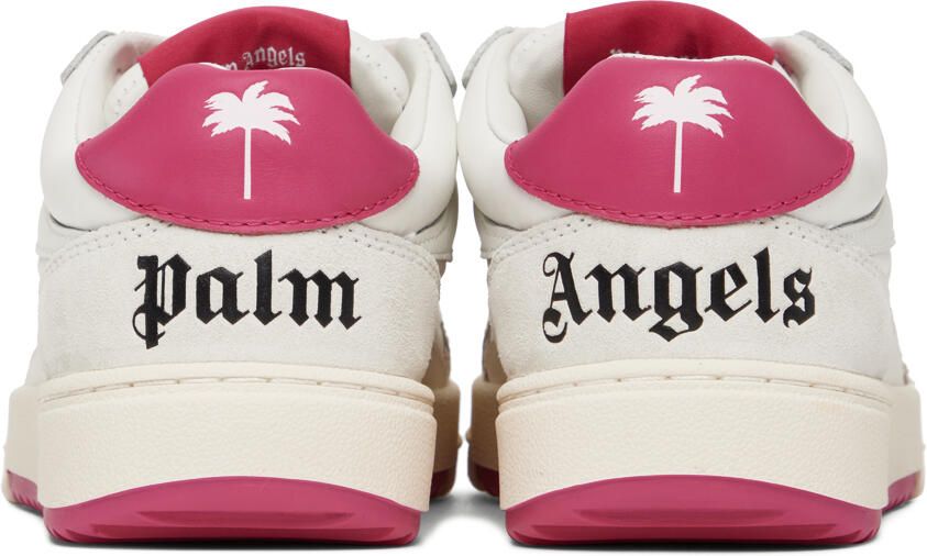 Palm Angels White & Pink University Sneakers