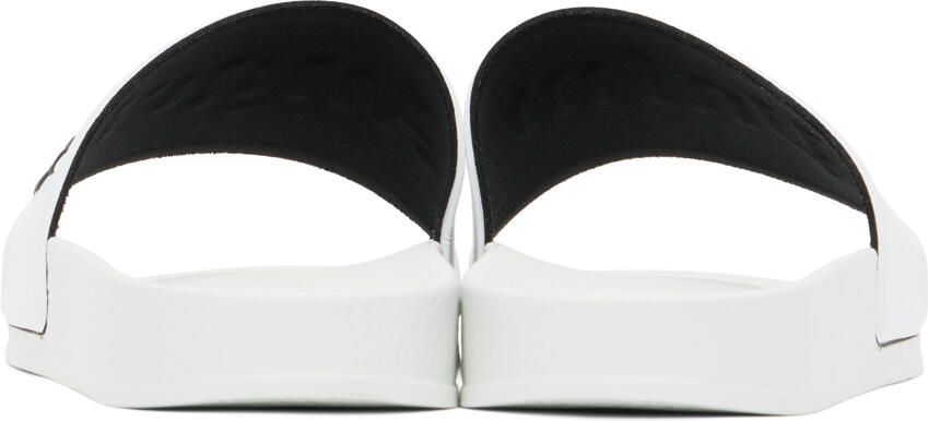 Palm Angels White Embossed Slides - Picture 1