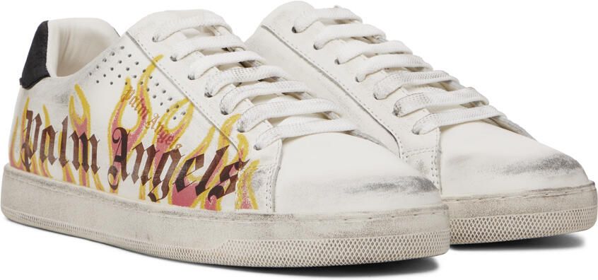 Palm Angels White Palm One Spraypaint Sneakers - Picture 2