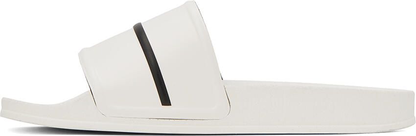 Palm Angels Track Pool stripe-detail slides White - Picture 4