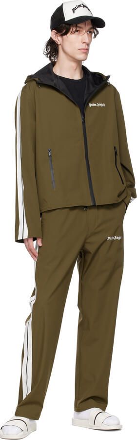 Palm Angels Track Pool stripe-detail slides White - Picture 3