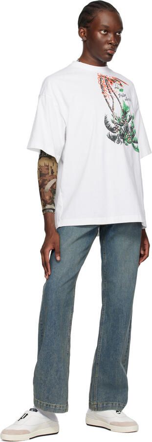 Palm Angels White University Mule Sneakers - Picture 4