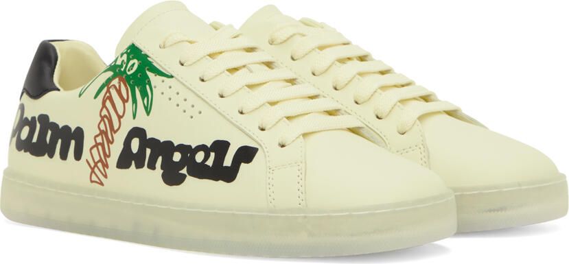 Palm Angels Yellow Palm One Sketchy Logo Sneakers - Picture 2