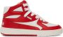 Palm Angels Red & White University Mid Sneakers - Thumbnail 1