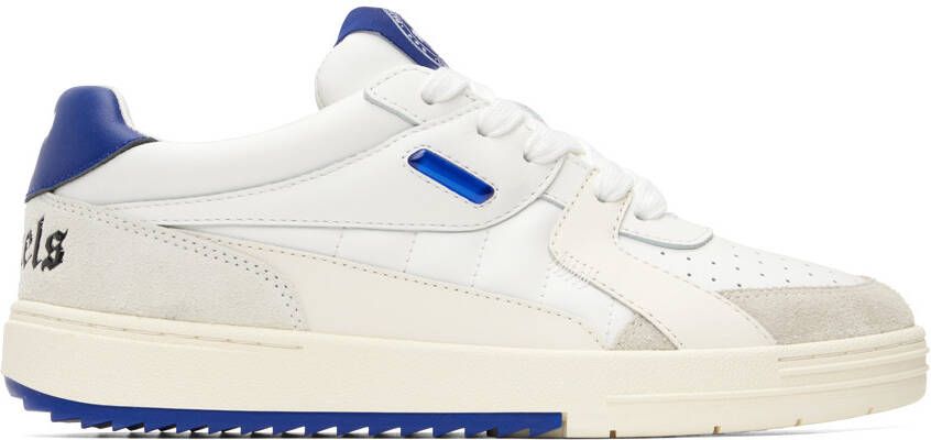 Palm Angels White & Blue University Sneakers