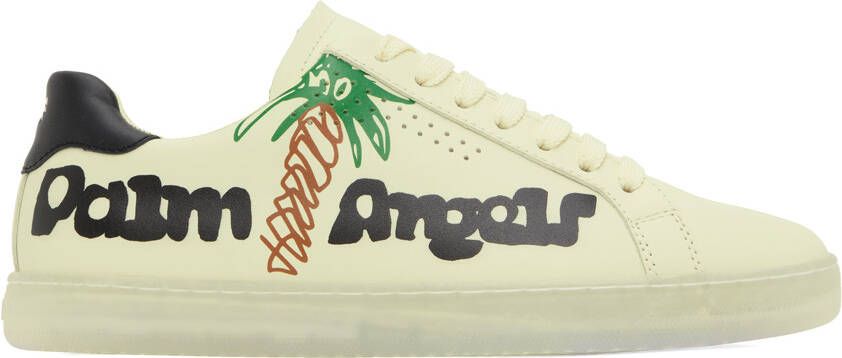 Palm Angels Yellow Palm One Sketchy Logo Sneakers