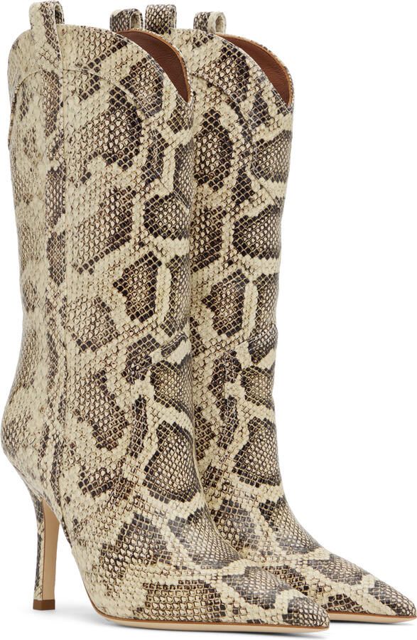 Paris Texas Beige & Brown Paloma Boots - Picture 2