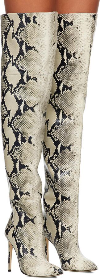 Paris Texas Beige Stiletto Boots - Picture 2