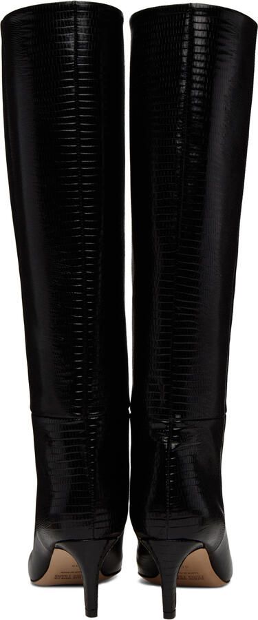 Paris Texas Black Croc Tall Boots - Picture 3