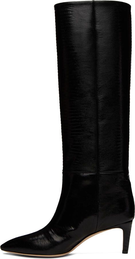 Paris Texas Black Croc Tall Boots - Picture 2