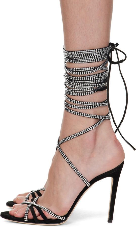 Paris Texas Black Holly Nicole Heeled Sandals - Picture 2