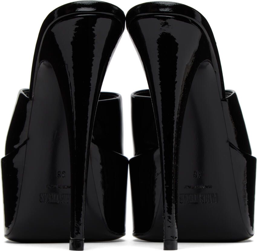 Paris Texas Black Marina Mules