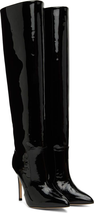 Paris Texas Black Pointed Tall Boots