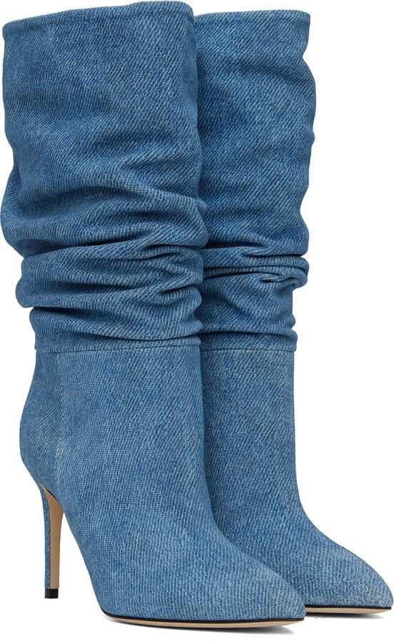 Paris Texas Blue Slouchy Boots - Picture 3