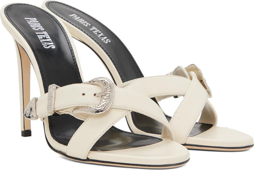 Paris Texas Off-White Regina Western Mules - Picture 2
