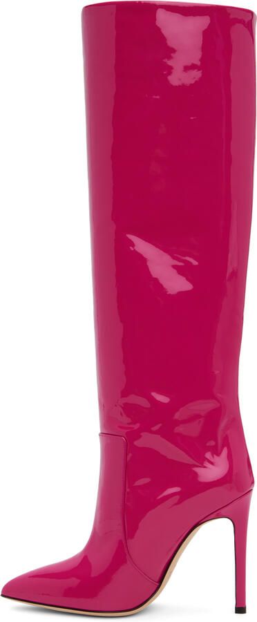 Paris Texas Pink Pointed Tall Boots - Picture 2