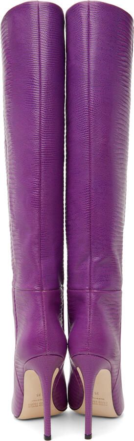Paris Texas Purple Stiletto Boots - Picture 5