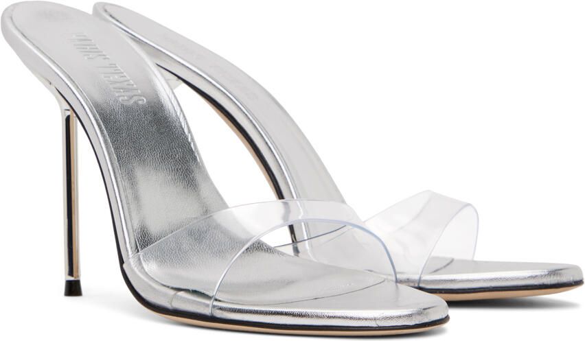 Paris Texas Silver Lidia Heeled Sandals - Picture 2