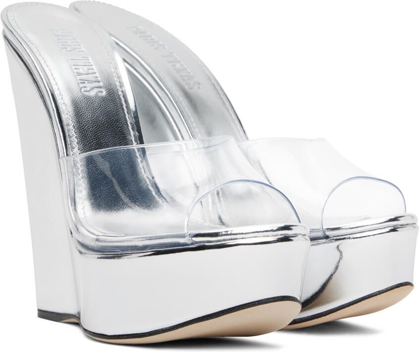 Paris Texas Silver Olga Heeled Sandals - Picture 2