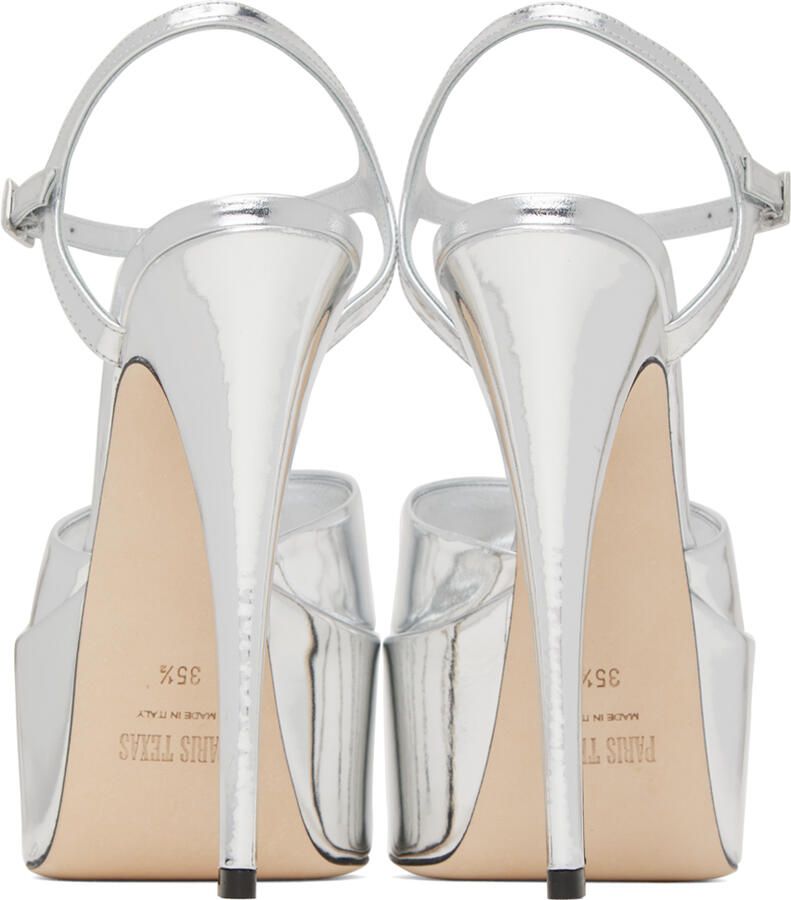 Paris Texas Silver Pamela Heeled Sandals