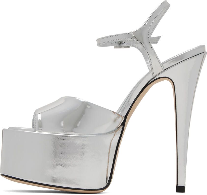 Paris Texas Silver Pamela Heeled Sandals - Picture 2