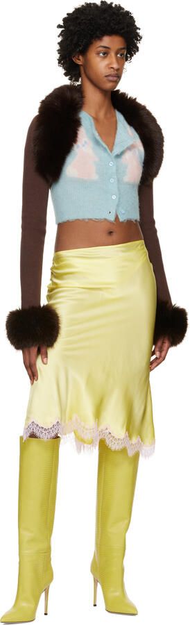 Paris Texas Yellow Stiletto Boots - Picture 4