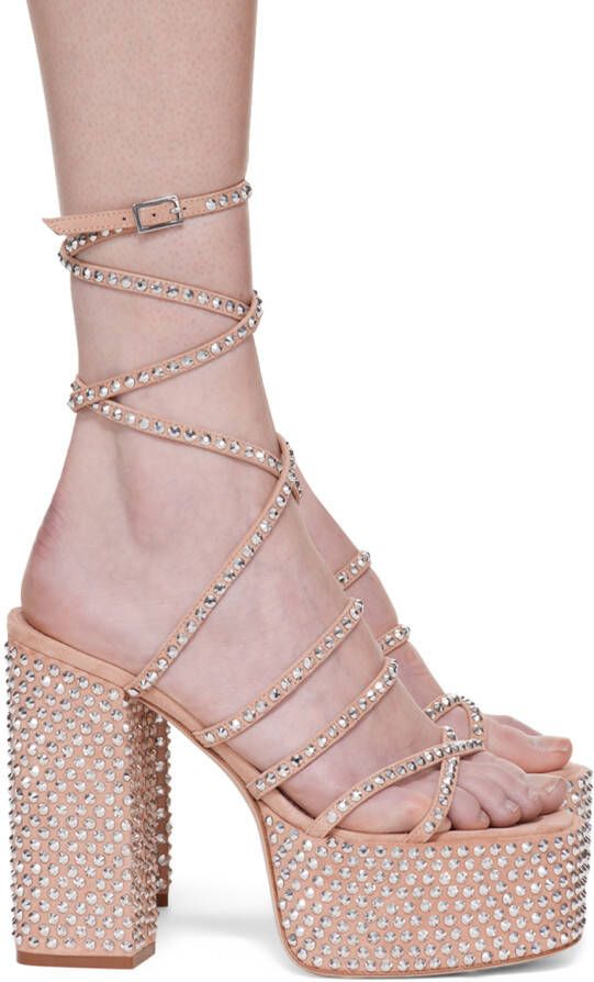 Paris Texas Pink Holly Evita Heeled Sandals