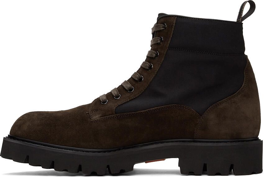 Paul Smith Brown & Black Suede Dizzie Boots - Picture 3