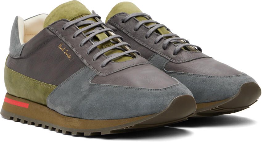 Paul Smith Gray & Khaki Jeco Sneakers - Picture 2
