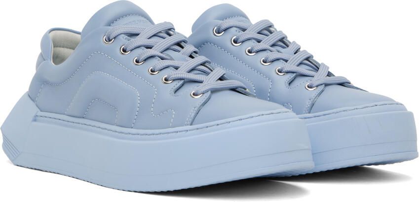 Pierre Hardy Blue Cubix Leather Sneakers - Picture 2